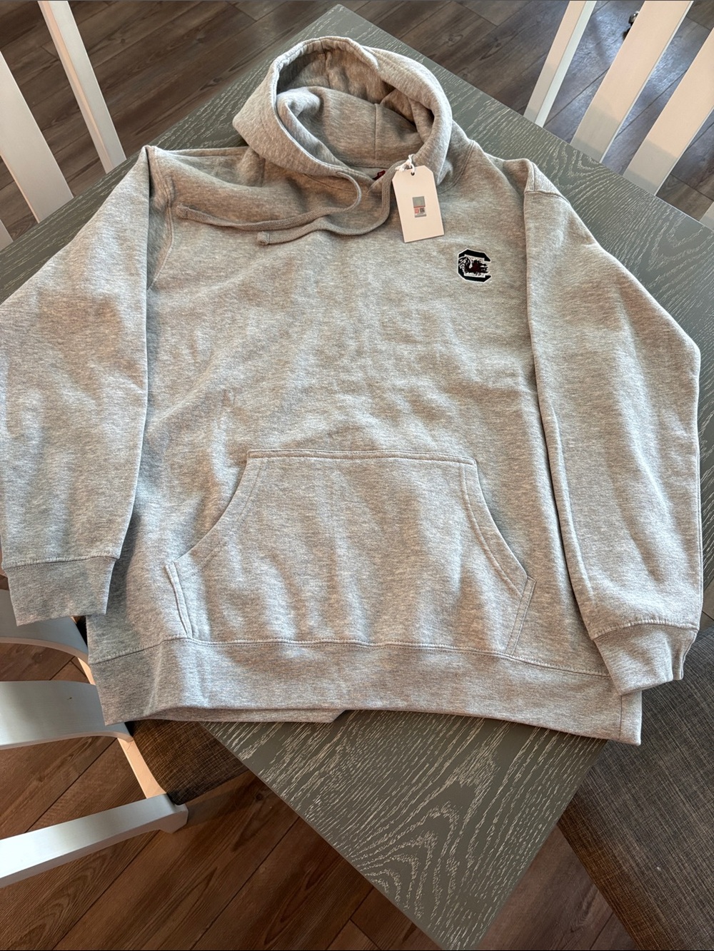 Gamecock Gray Hooded Pullover Sweatshirt